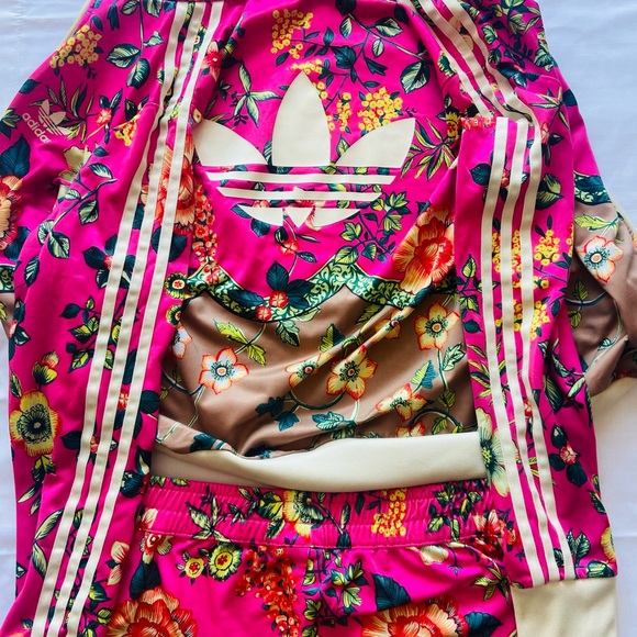 adidas Jackets & Blazers - Adidas floral tracksuit set